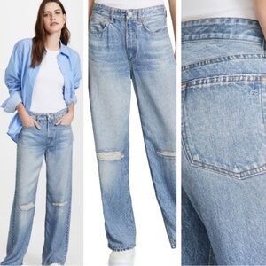 rag & bone Liquid Miramar Wide Leg Jeans 32